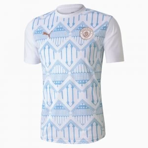 Image of PUMA Man City Stadium Mens Jersey, White/Light Blue, size Large, Clothing
