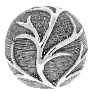 Image of Leaf Decor Ball Gunmetal Ornament