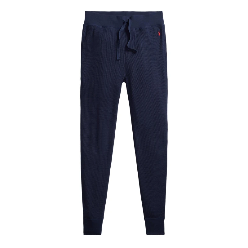 Image of Polo Ralph Lauren Mens Waffle Cuffed Fleece Joggers Cruise Navy male M
