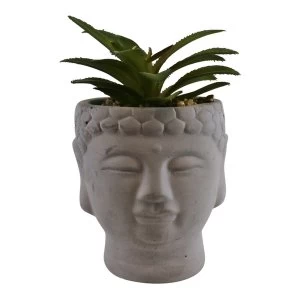 Image of Small Faux Succulent in Buddha Head Pot