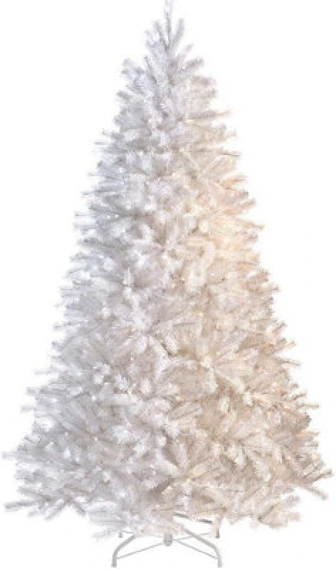 Image of Shatchi 4ft Prelit White Alaskan Pine Christmas Tree Warm White Leds