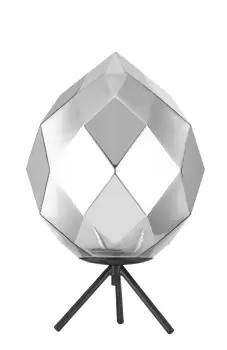 Image of Zoe 1 Light Table Lamp Chrome Glass Black
