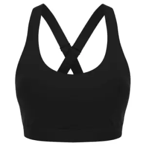 image of Tombo Womens/Ladies Medium Impact Core Bra (L) (Black)