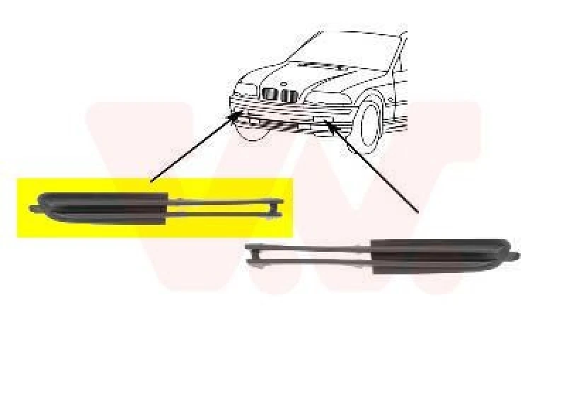 Image of VAN WEZEL Bumper moulding VAN WEZEL 0646588
