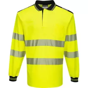 image of Portwest T184 Hi Vis Polo Shirt Yellow / Black 3XL