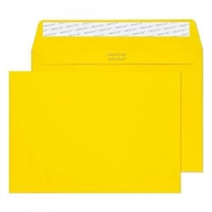 Image of Creative Bright Coloured Envelopes C5 Peel & Seal 162 x 229mm Plain 120 gsm Banana Yellow Pack of 500