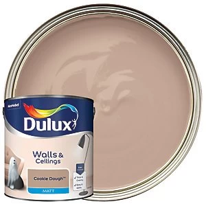 Image of Dulux Walls & Ceilings Cookie Dough Matt Emulsion Paint 2.5L