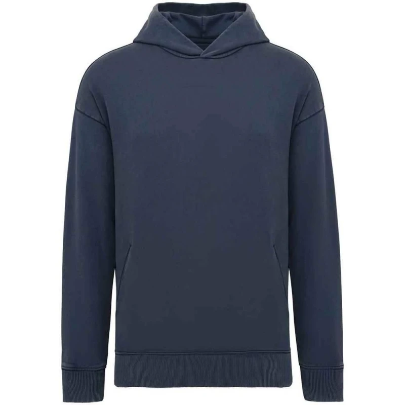 Image of Native Spirit Mens Washed Oversized Hoodie in Mid Navy Size: XS Mid Navy Male XS