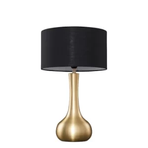 Image of Laurin Large Gold Table Lamp with Black Reni Shade