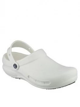 image of Crocs Bistro Flat Shoe - White, Size 3, Women