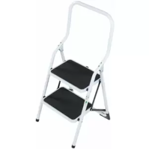 Image of 0.5m Folding Step Ladder Safety Stool 2 Tread Compact Anti Slip Rubber Steps