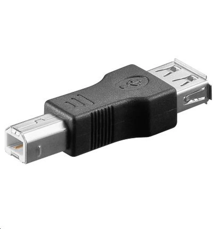 Image of Microconnect USBAFB cable gender changer USB B USB A Black