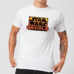 image of Star Wars Rebels Logo Mens T-Shirt - White - L