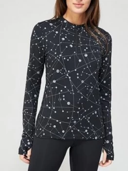 image of Nike Running Element Flash Half Zip Long Sleeve Top - Black