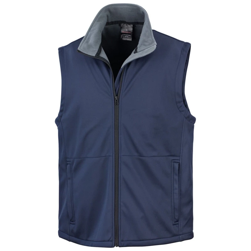 Image of Result Core Mens Softshell Body Warmer in Navy Size: Small Navy Male S
