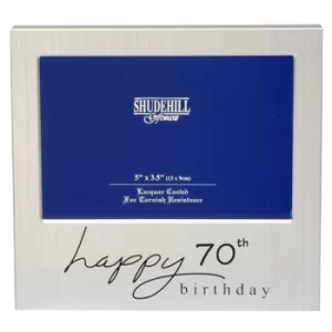 image of Satin Silver Occasion Frame 70th Birthday 5x3