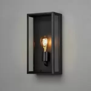 image of Carpi Outdoor Modern Lantern Wall Big E27 Black With Clear Glass, IP44