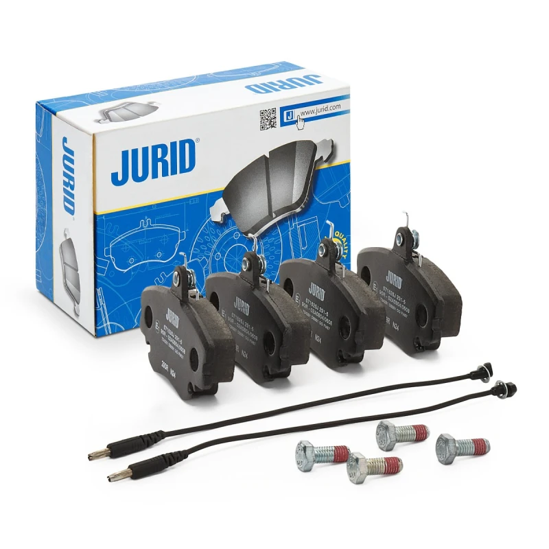 Image of JURID 571526J Brake pad set incl. wear warning contact, with accessories Brake Pad Set,disc brake (402)