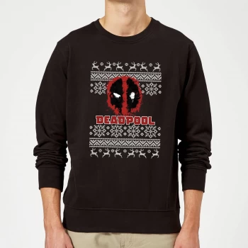 image of Deadpool Christmas Sweatshirt - Black - L - Black