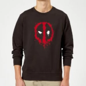 Image of Marvel Deadpool Splat Face Sweatshirt - Black
