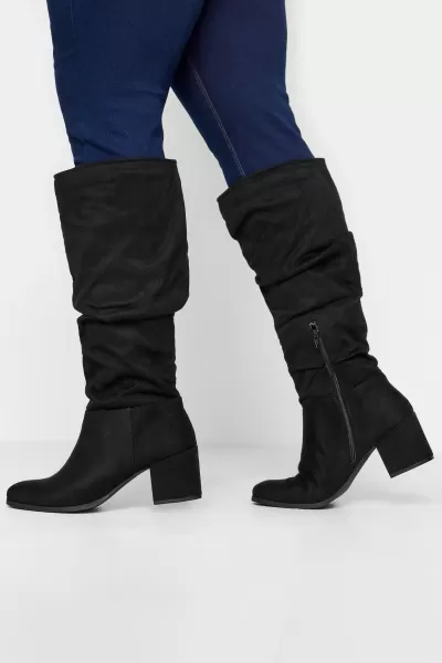 Image of Extra Wide Fit Slouch Knee Ankle Boots