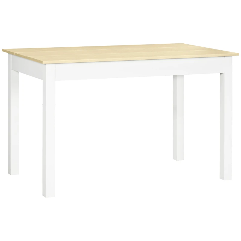 Image of HOMCOM Dining Table For 4 To 6 Kitchen Table With Thick Legs Oak Wood Grain TJ Hughes 5061025018499