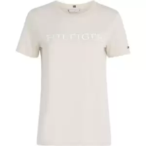 Image of Tommy Hilfiger Reg Monotype Emb C-Nk Ss - Beige