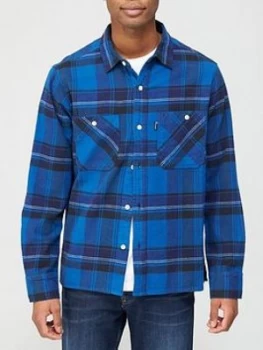 Image of Penfield Cordan Check Overshirt - Blue