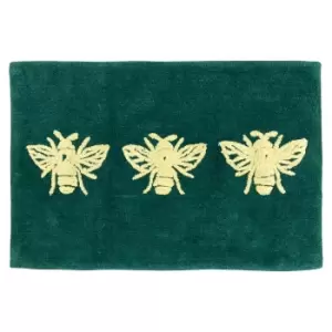 Image of Furn. Bee Deco Cotton Tufted Anti-slip Bath Mat Emerald