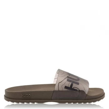 Image of Hugo Boss Match Slides Khaki Size 10 Men