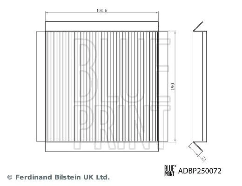 Image of Blue PRINT Pollen filter Blue PRINT ADBP250072