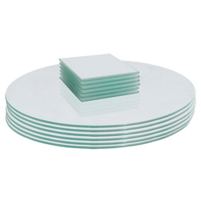 Image of Harbour Housewares 12Pc Round Glass Placemats & Square Coasters - 30Cm White Dining Table Protection Place Mats Coasters