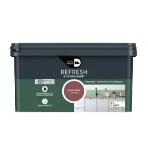 Image of Maison Deco Refresh Kitchen Cupboards, Worktops & Splashbacks Paint Burgundy - 2L