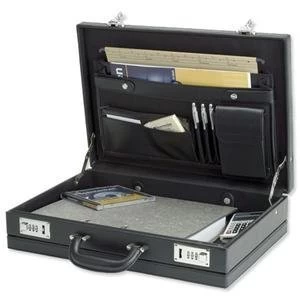 image of Original Alassio Ponte Attache Leather look Multi section Case Black