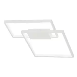 image of Arvada Integrated LED Semi Flush Light Sandy White Steel Aluminium LED 30W 2030Lm 3000K - Merano