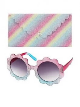 Monsoon Ombre Glitter Flower Sunnies & Case