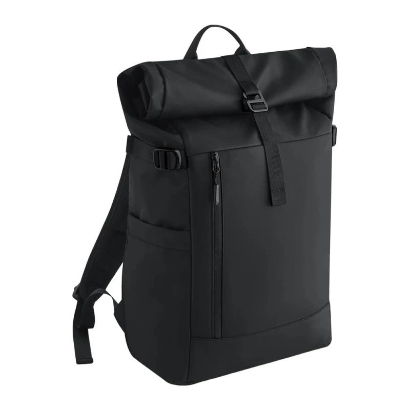 Image of Bagbase Mens Everyday Roll Up Backpack in Black Male