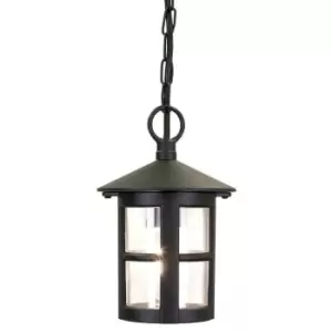 Image of IP43 1 Bulb Chain Lantern Light Black LED E27 100W Bulb External d00203
