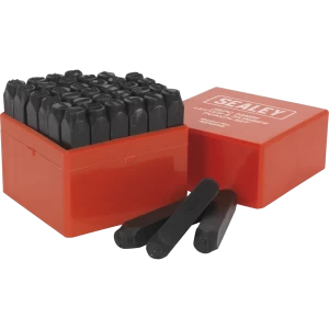 Image of Sealey 36 Piece Letter and Number Punch Set 10mm
