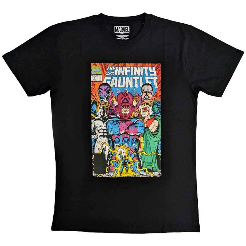 Image of Marvel Infinity Gauntlet T Shirt Black unisex