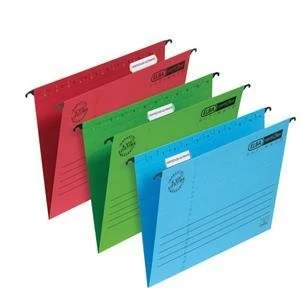 Image of Elba Verticflex A4 Ultimate Suspension File Manilla 240gsm 15mm V Base Red Pack of 25