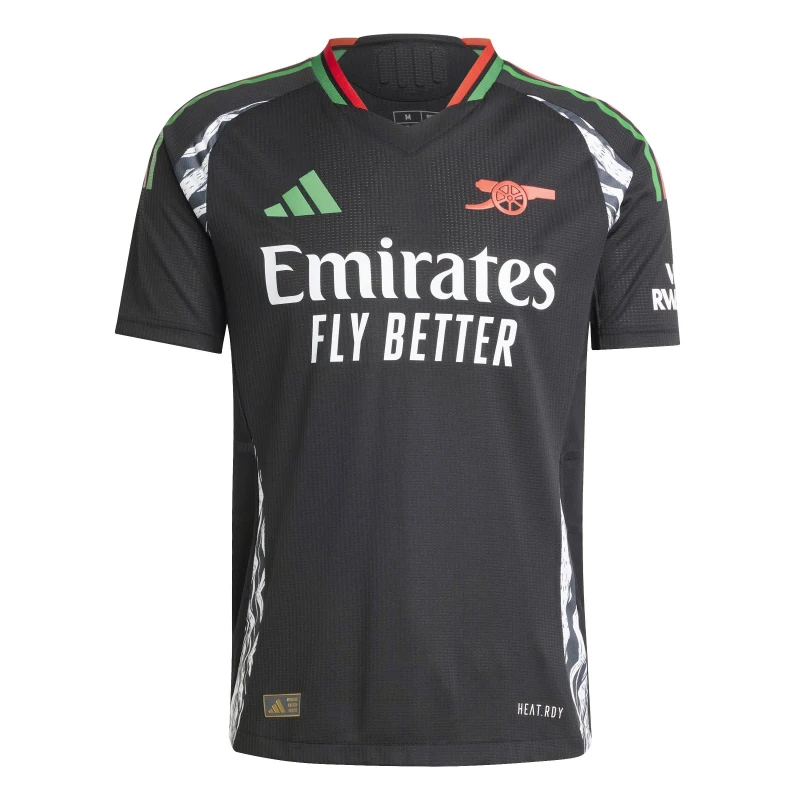 Image of adidas Arsenal Away Authentic Shirt 2024 2025 Adults Domestic Replica Shirts S Black 36741203350