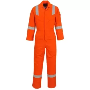 image of Portwest - FR21ORRXL - sz XL Flame Resistant Super Light Weight Anti-Static Coverall 210g - Orange - Orange