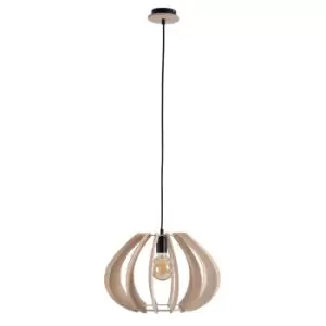 Nora Wire Frame Pendant Ceiling Light Natural, 44.5cm, 1x E27