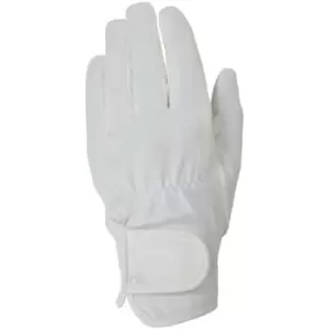 image of Hy5 Every Day Leather Riding Gloves (L) (White) - White