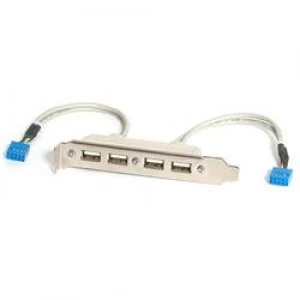 Image of StarTech.com 4 Port USB A Female Slot Plate Adapter