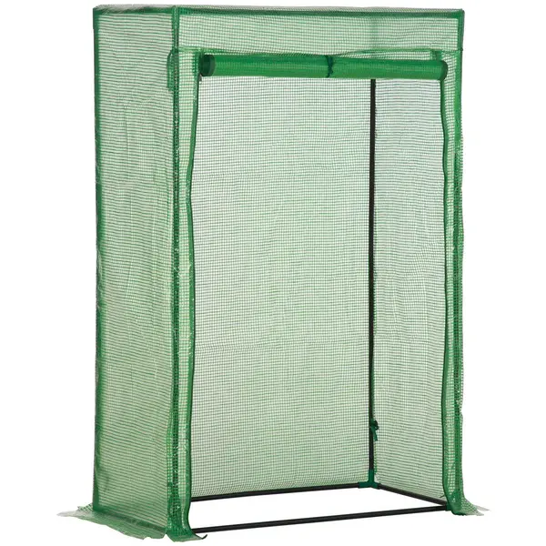 Image of Outsunny Fir Garden Storage Shed With Shelves Log Rack, For Garden Tools Green