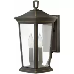 Image of Outdoor IP44 Twin Wall Light Oil Rubbed Bronze LED E14 60W