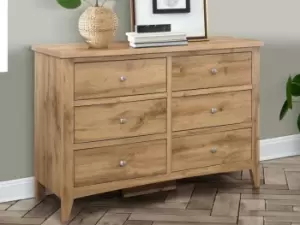 image of Birlea Hampstead Oak 33 Drawer Wide Chest of Drawers