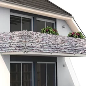 Image of Balcony Privacy Screen Stone Design 5m